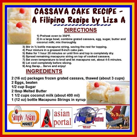 Cassava Cake Is A Popular Filipino Dessert That Is Made From Grated