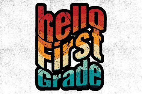 Hello First Grade Graphic By Megamo · Creative Fabrica