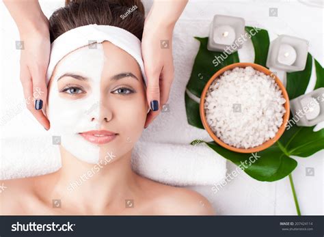 Facial Mask Caucasian Young Female Spa Stock Photo 207424114 Shutterstock