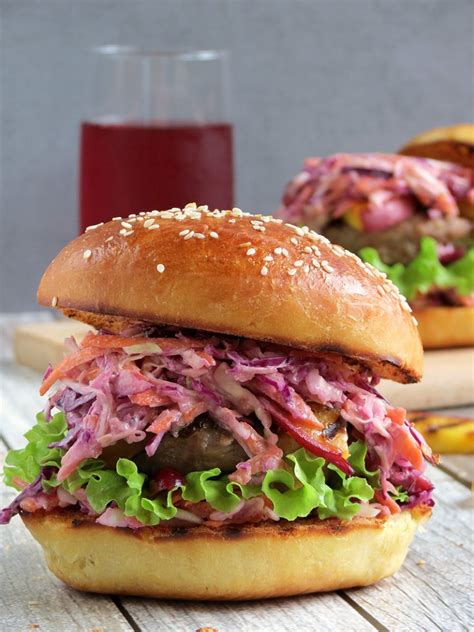 Turkey Burgers With Cranberry Coleslaw Yummy Addiction