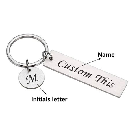 Personalized Keychain Metal Engraved Personalized Stainless Etsy