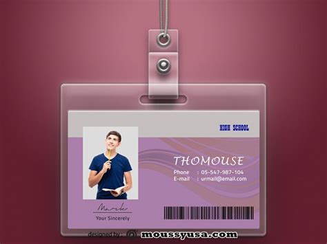 3 High School Id Cards Example Psd Design Mous Syusa