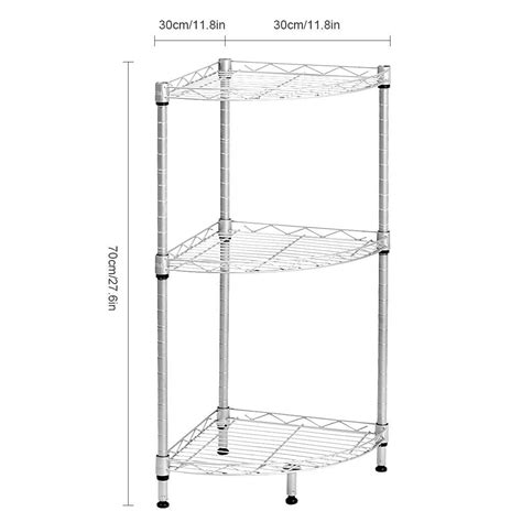 Our diy shelving guides include LANGRIA 3Tire Corner Wire Shelf Bathroom Corner Shelf ...
