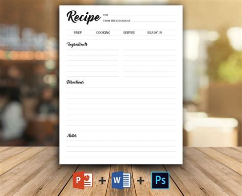 Recipe Page Printable Recipe Pages Editable Recipe Etsy Recipe Book