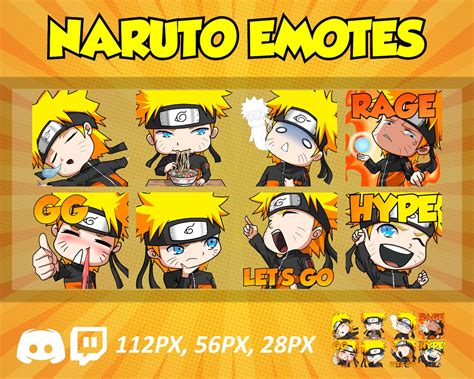 Naruto Twitch Emotes Naruto Cute Chibi Emotes Naruto Emotes Etsy