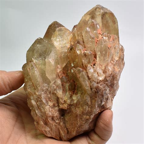 Genuine Natural Kundalini Citrine Quartz Cluster From Lwena Luena Dr