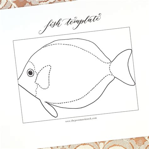 The spruce / lara antal a free envelope template is a great alternative to going out and b. Printable Fish Template | The Postman's Knock