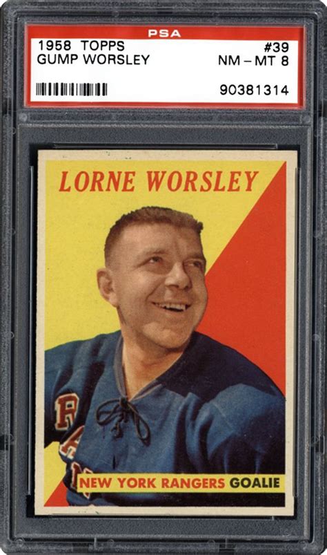 Although worsley played 21 years in the nhl, his career didn't really begin until he was 24 years old. 1958 Topps Gump Worsley | PSA CardFacts™