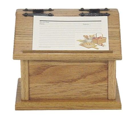 Recipe Card File Box With Desk Top Recipe Box Diy Recipe Box Wooden