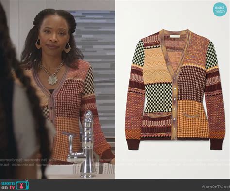 Wornontv Graces Patchwork Cardigan On All American Karimah Westbrook Clothes And Wardrobe