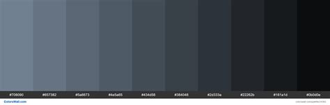 Shades Of Slate Grey 708090 Hex Color Blue Color Hex Hex Color