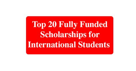 Fully Funded Full Scholarships For International Students Bachelor Usa