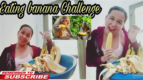 Eating Bananas 🍌 Challenge Accepted Team Unggoy 🐒 🐒 Monkey Youtube