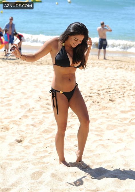 Casey Batchelor Sexy Seen Relaxing On The Beach In A Tiny Black Bikini In Cyprus Aznude