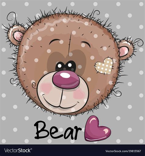 Cute Cartoon Teddy Bear Head Royalty Free Vector Image Cartoon Monkey