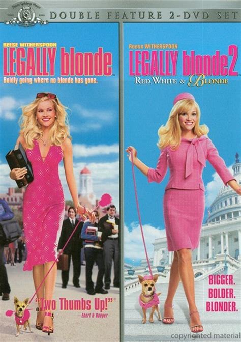 Double Feature Legally Blonde And Legally Blonde 2 Red White And Blonde