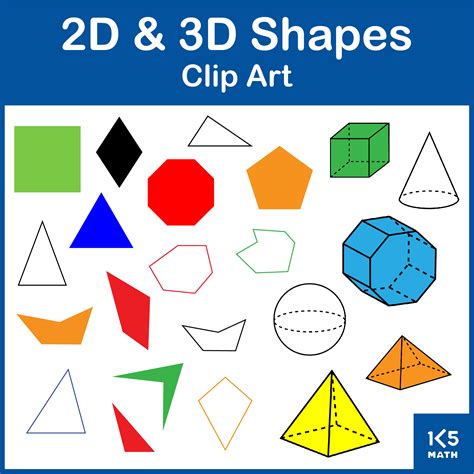 Colorful 2d Shape Clipart 2d Shapes Clip Art Shapes Clip Art Library