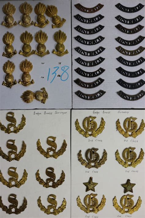 A Fine Group Of Australian Military Badges And Rank Insignia