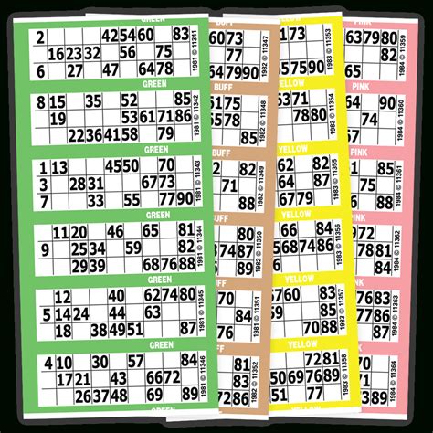 Printable Bingo Cards 90 Numbers Printable Bingo Cards