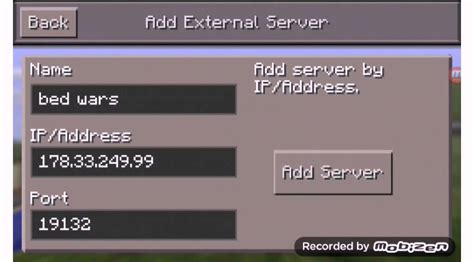 Minecraft Servers With Bedwars Xbox Ip Address And Port Of Premium