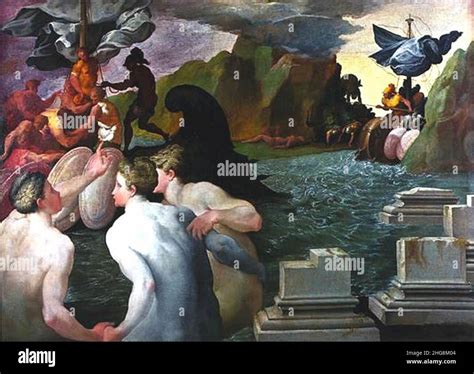 Sirens And Odysseus By Francesco Primaticcio Stock Photo Alamy