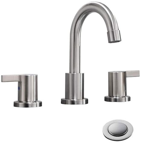 Phiestina 8 In Widespread 2 Handle 3 Hole Bathroom Faucet With Metal