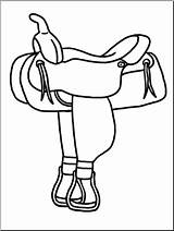 Saddle Clip Western Clipart Theme Abcteach Cliparts Clipground Bw Library sketch template
