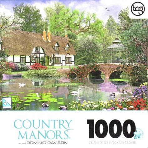 Country Manors April Cottage 1000 Piece Puzzle Dominic Davison For