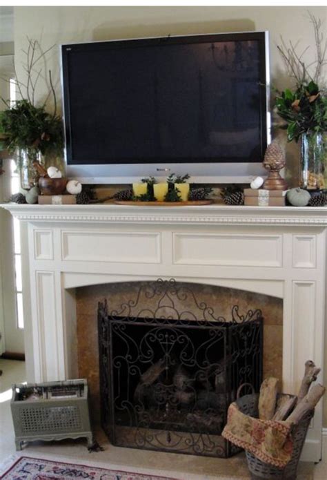 Tv Over The Fireplace How To Decorate A Mantel Mantle Decor