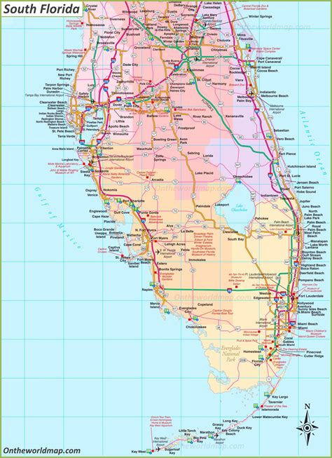 South Florida Map With Cities And Towns