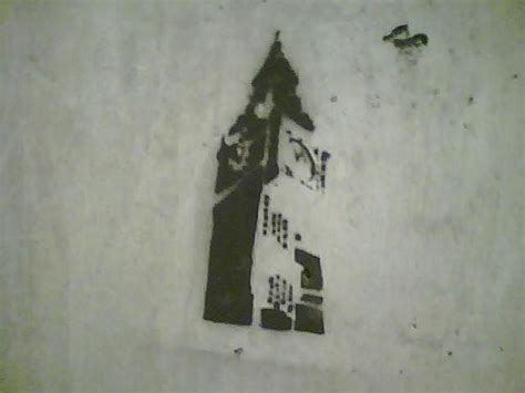 Clock Tower Stencil Behind Whitaker Center In Harrisburg Pa In A