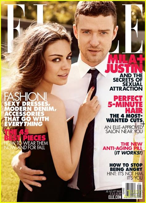 Justin Timberlake And Mila Kunis Cover Elle August 2011 Justin Timberlake Photo 23509051