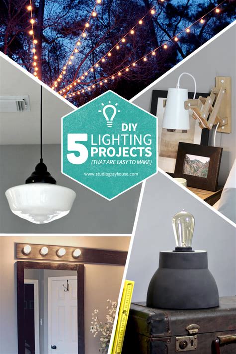 5 Diy Lighting Projects Gray House Studio