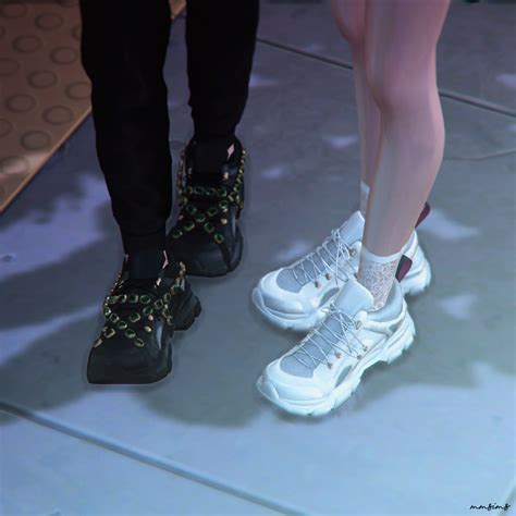 Mmsims Flashtrek Sneakers And Crystal Strap Set Mmsims On Patreon Sims 4 Cc Shoes Sims 4 Sims