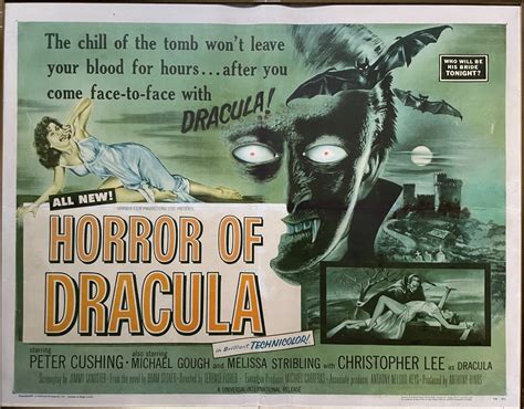 Horror Of Dracula Original Hammer Horror Movie Poster Original
