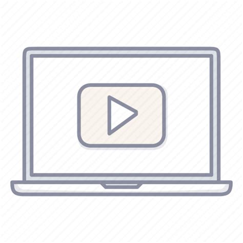 Laptop Movie Notebook Youtube Icon Download On Iconfinder
