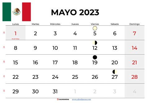 Descargar Calendario Mayo 2023 México Para Imprimir