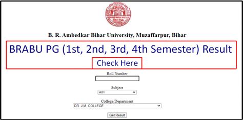 Brabu Pg Result 2022 Out 1st 2nd 3rd 4th Semester Results Check Online Kvsro