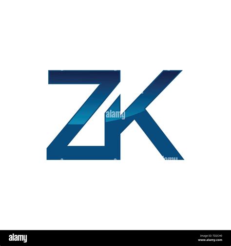 letter z and k or zk letter logo for company vector design illustration stock vector image and art
