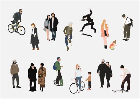 15 Flat Vector People Illustrations 1 Zeichnung Von Menschen