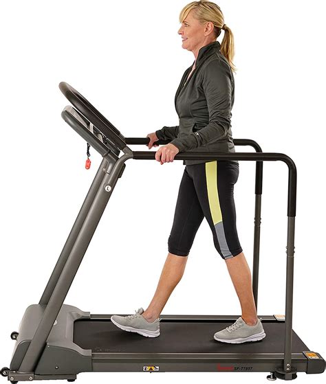 Sunny Health And Fitness Walking Treadmill With Low Wide