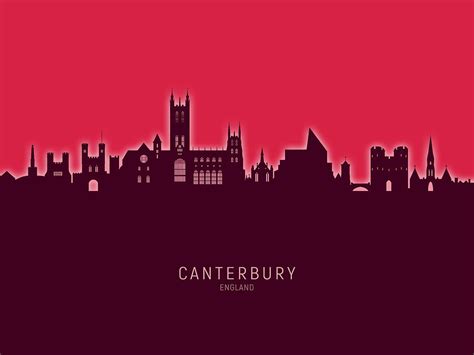 Canterbury England Skyline Digital Art By Michael Tompsett Fine Art