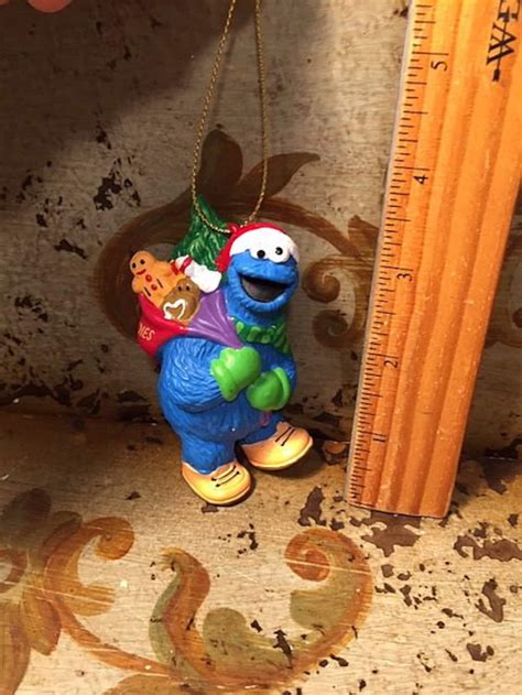 Cookie Monster Santa Christmas Plastic Ornament Sesame Street Etsy