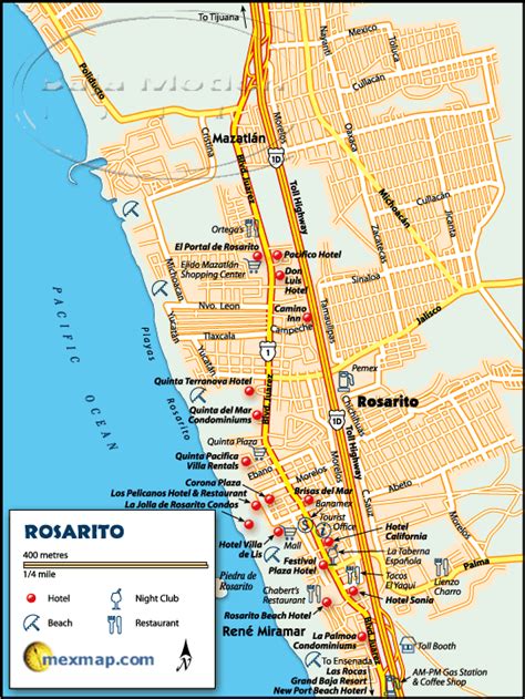 Rosarito Beach Baja Map Rosarito Beach Baja Mexico Maps Rosarito