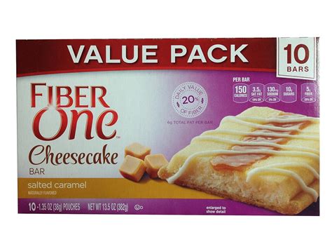 fiber one cheesecake bars salted caramel 13 5 oz uk grocery