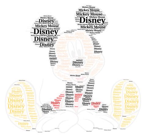 Mickey Mouse Words Svg