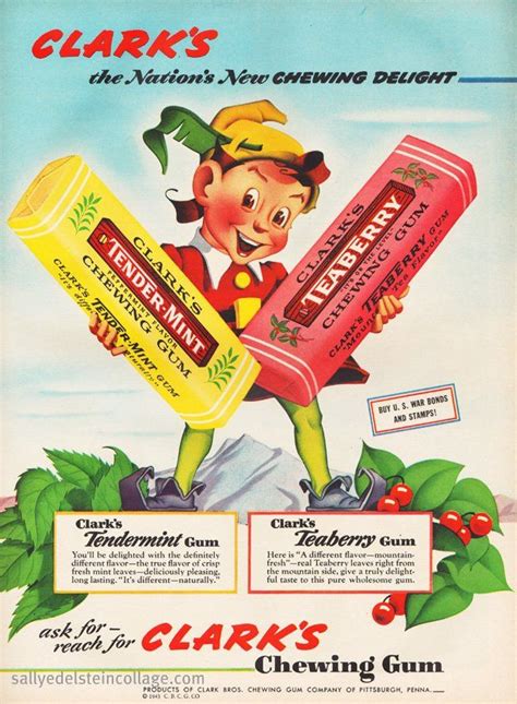 Clarks Chewing Gum 1943 Vintage Ads Vintage Advertisements Vintage