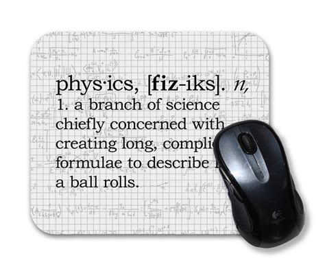 Physics Definition Mouse Pad Etsy