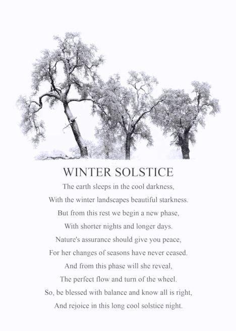 A Poem Written In Black And White With Two Trees On The Left Side One