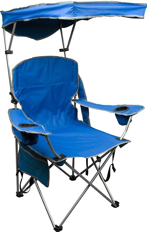 Includes backpack style straps for easy portability. Quik Shade Adjustable Canopy Folding Camp Chair *** This ...